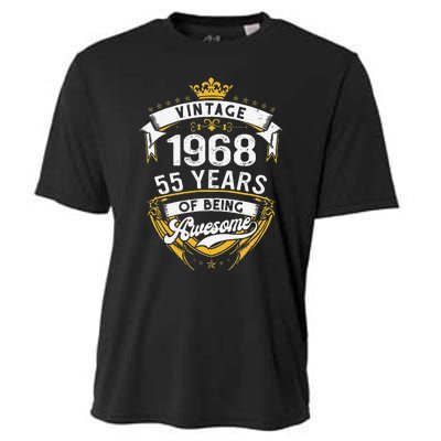 55 Year Old Gift Vintage 1968 55th Birthday Gift Cooling Performance Crew T-Shirt