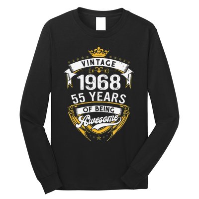 55 Year Old Gift Vintage 1968 55th Birthday Gift Long Sleeve Shirt