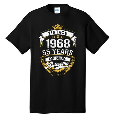 55 Year Old Gift Vintage 1968 55th Birthday Gift Tall T-Shirt