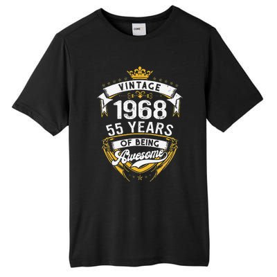 55 Year Old Gift Vintage 1968 55th Birthday Gift Tall Fusion ChromaSoft Performance T-Shirt