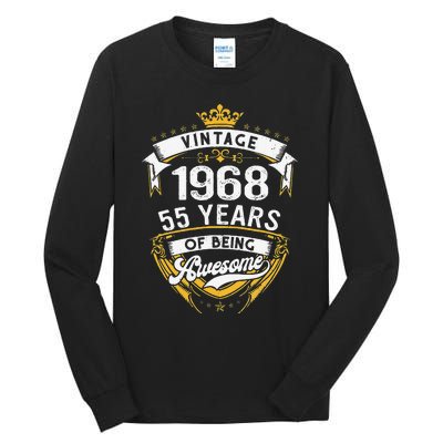 55 Year Old Gift Vintage 1968 55th Birthday Gift Tall Long Sleeve T-Shirt