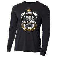 55 Year Old Gift Vintage 1968 55th Birthday Gift Cooling Performance Long Sleeve Crew