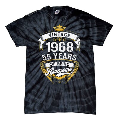 55 Year Old Gift Vintage 1968 55th Birthday Gift Tie-Dye T-Shirt