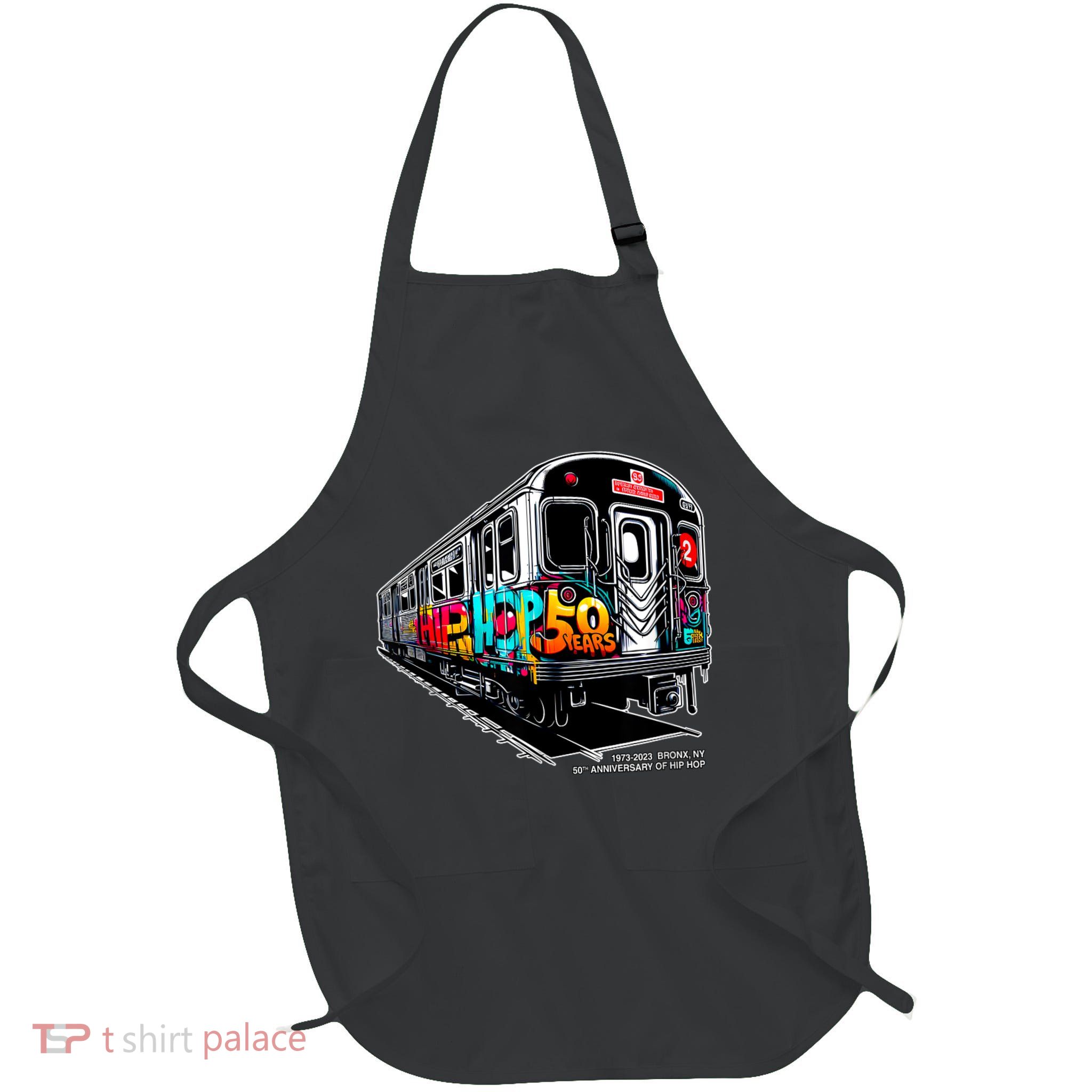 50 Years Of Hiphop Bronxsubway Graffiti 50th Anniversary Full-Length Apron With Pockets