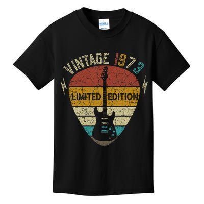 50 Years Old Gift Vintage 1973 Guitar Player 50th Birthday Kids T-Shirt