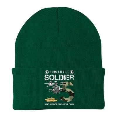 5 Year Old Soldier Camo Army Birthday Themed Military Family Knit Cap Winter Beanie