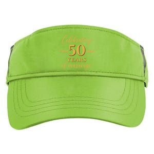 50 Years Of Marriage 1974 50th Wedding Anniversary Adult Drive Performance Visor