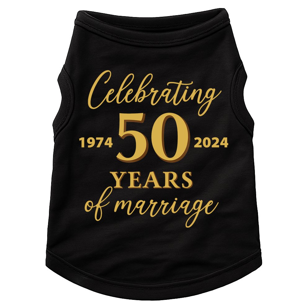 50 Years Of Marriage 1974 50th Wedding Anniversary Doggie Tank