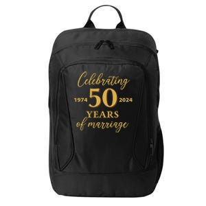 50 Years Of Marriage 1974 50th Wedding Anniversary City Backpack