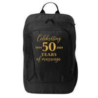 50 Years Of Marriage 1974 50th Wedding Anniversary City Backpack