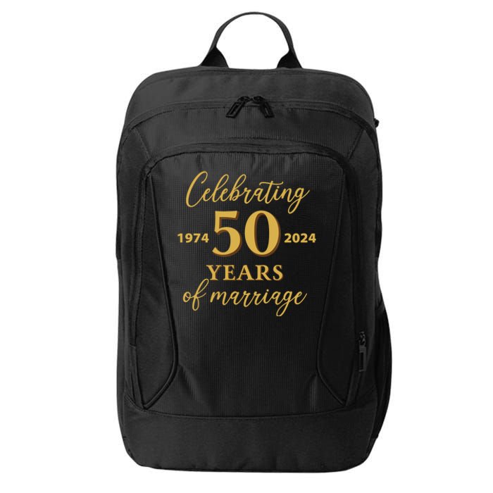 50 Years Of Marriage 1974 50th Wedding Anniversary City Backpack