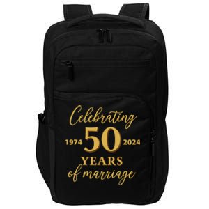 50 Years Of Marriage 1974 50th Wedding Anniversary Impact Tech Backpack