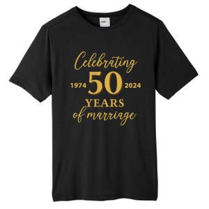 50 Years Of Marriage 1974 50th Wedding Anniversary Tall Fusion ChromaSoft Performance T-Shirt