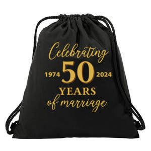 50 Years Of Marriage 1974 50th Wedding Anniversary Drawstring Bag