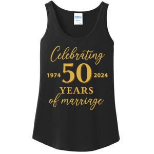 50 Years Of Marriage 1974 50th Wedding Anniversary Ladies Essential Tank