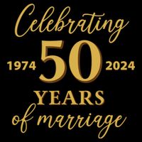 50 Years Of Marriage 1974 50th Wedding Anniversary Flatbill Hat