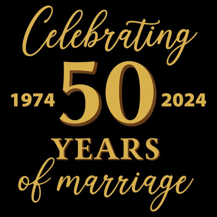 50 Years Of Marriage 1974 50th Wedding Anniversary Flatbill Hat