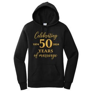 50 Years Of Marriage 1974 50th Wedding Anniversary Women's Pullover Hoodie