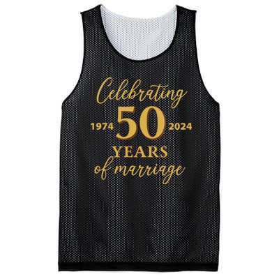 50 Years Of Marriage 1974 50th Wedding Anniversary Mesh Reversible Basketball Jersey Tank