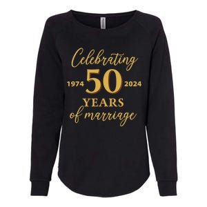 50 Years Of Marriage 1974 50th Wedding Anniversary Womens California Wash Sweatshirt