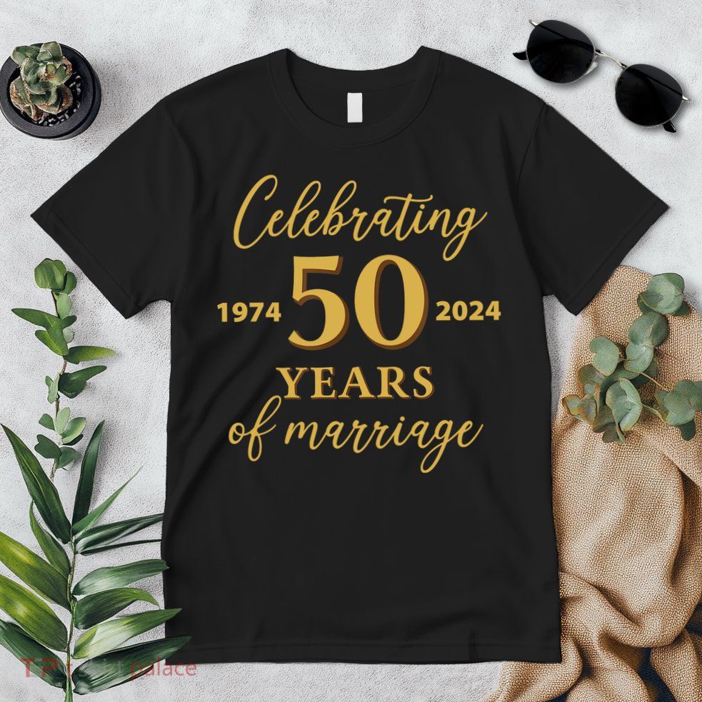 50 Years Of Marriage 1974 50th Wedding Anniversary Premium T-Shirt