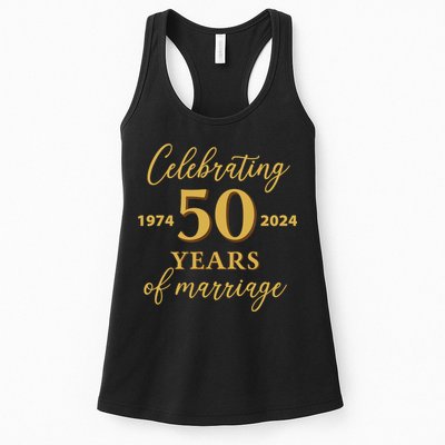 50 Years Of Marriage 1974 50th Wedding Anniversary Womens Tank Top