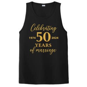 50 Years Of Marriage 1974 50th Wedding Anniversary PosiCharge Competitor Tank