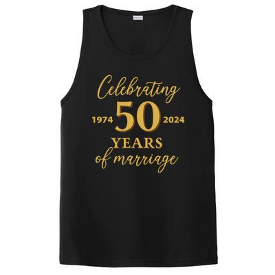 50 Years Of Marriage 1974 50th Wedding Anniversary PosiCharge Competitor Tank