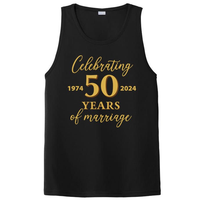 50 Years Of Marriage 1974 50th Wedding Anniversary PosiCharge Competitor Tank