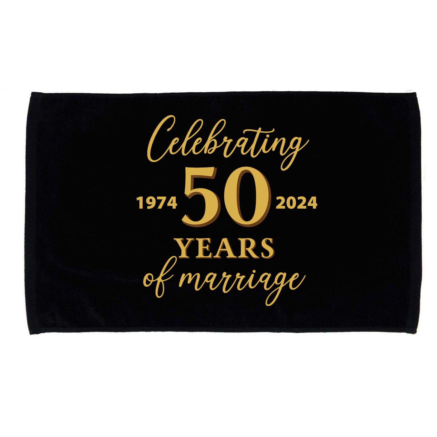 50 Years Of Marriage 1974 50th Wedding Anniversary Microfiber Hand Towel