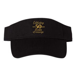 50 Years Of Marriage 1974 50th Wedding Anniversary Valucap Bio-Washed Visor