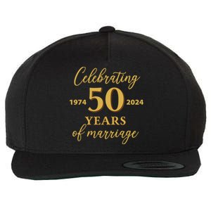 50 Years Of Marriage 1974 50th Wedding Anniversary Wool Snapback Cap