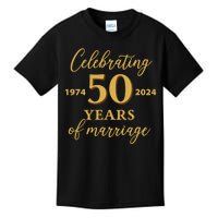 50 Years Of Marriage 1974 50th Wedding Anniversary Kids T-Shirt