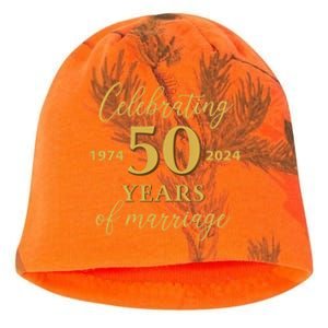 50 Years Of Marriage 1974 50th Wedding Anniversary Kati - Camo Knit Beanie