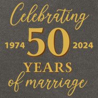 50 Years Of Marriage 1974 50th Wedding Anniversary Cotton Canvas Backpack