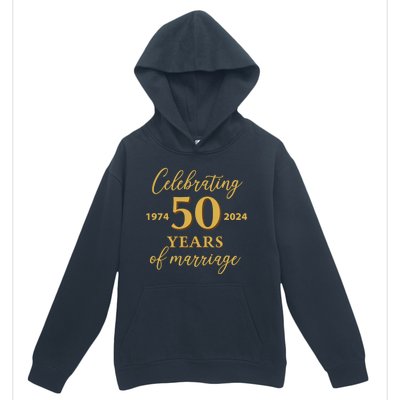 50 Years Of Marriage 1974 50th Wedding Anniversary Urban Pullover Hoodie