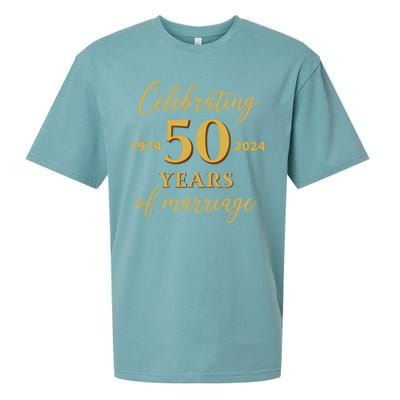 50 Years Of Marriage 1974 50th Wedding Anniversary Sueded Cloud Jersey T-Shirt