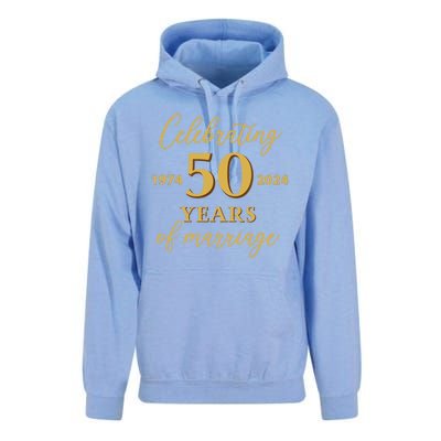 50 Years Of Marriage 1974 50th Wedding Anniversary Unisex Surf Hoodie