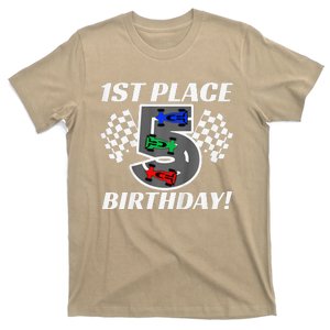 5 Year Old 5th Racing Race Car Track Birthday Party Gift T-Shirt