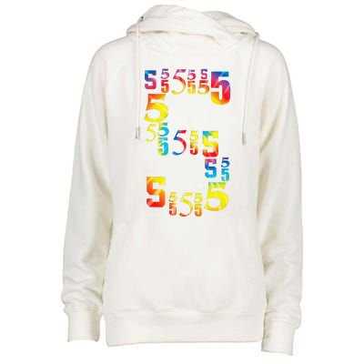 5 Year Old Birthday 5th BDay Number 5 Womens Funnel Neck Pullover Hood