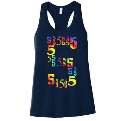 5 Year Old Birthday 5th BDay Number 5 Women's Racerback Tank