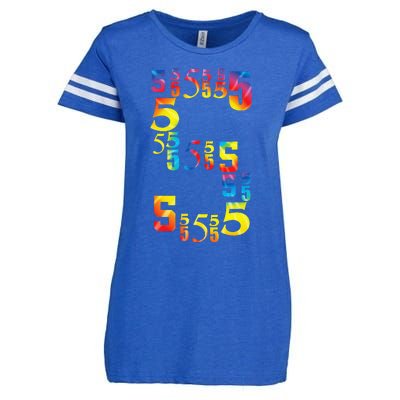 5 Year Old Birthday 5th BDay Number 5 Enza Ladies Jersey Football T-Shirt