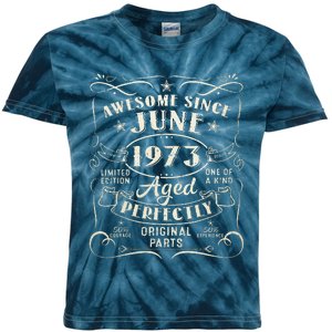 50 Year Old Awesome Since June 1973 50th Birthday (1) Kids Tie-Dye T-Shirt