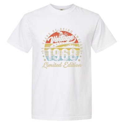 55 Year Old Gifts Vintage 1968 Limited Edition 55th Birthday Garment-Dyed Heavyweight T-Shirt