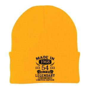 54 Years Old Made In 1968 Shirt 54th Birthday Gift Knit Cap Winter Beanie