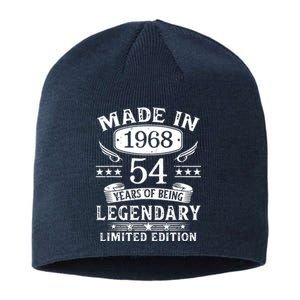 54 Years Old Made In 1968 Shirt 54th Birthday Gift Sustainable Beanie