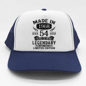 54 Years Old Made In 1968 Shirt 54th Birthday Gift Trucker Hat