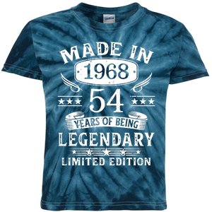 54 Years Old Made In 1968 Shirt 54th Birthday Gift Kids Tie-Dye T-Shirt