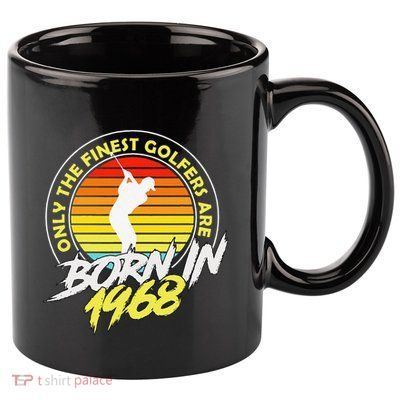 55 Year Old Golfer. Born In 1968 55th Birthday Golf 11oz C Handle Ceramic Mug