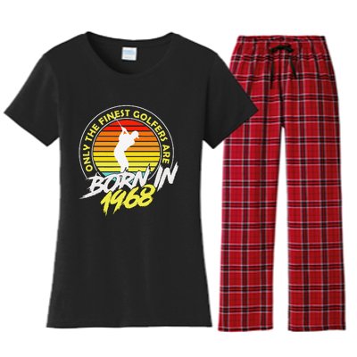 55 Year Old Golfer. Born In 1968 55th Birthday Golf Women's Flannel Pajama Set